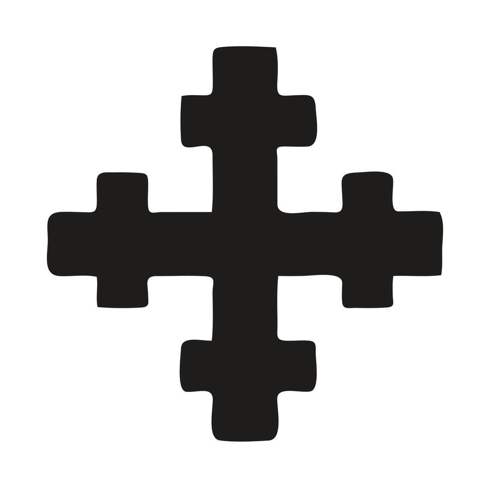 Christian Cross Silhouette Vetor Graphic vector