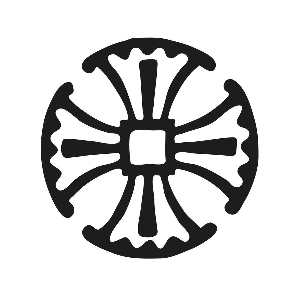 Cross Design in a Circular Pattern vector