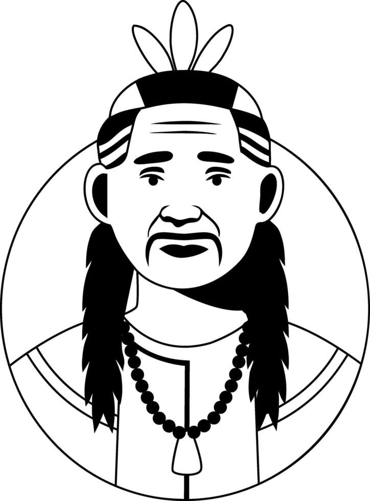 A glyph illustration of traditional character vector