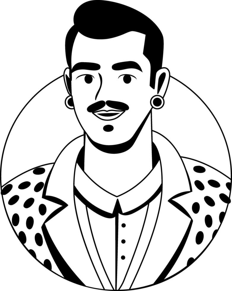 A glyph illustration of mexican pop singer vector