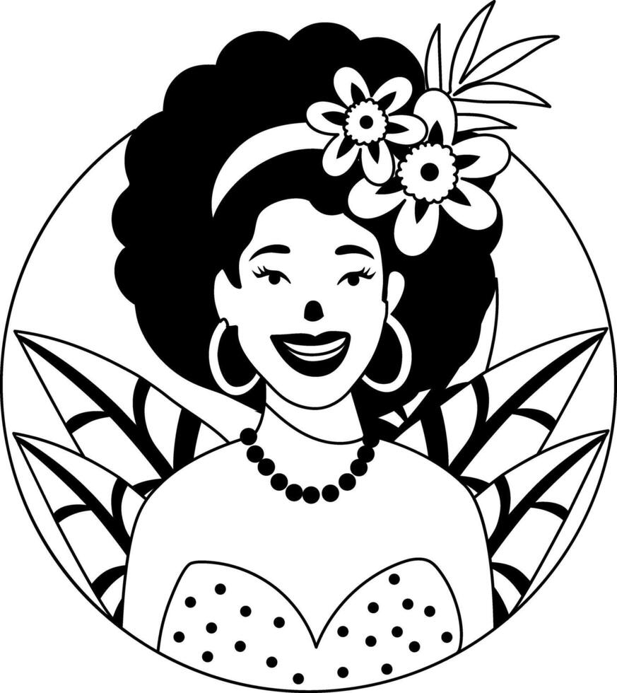 A glyph illustration of female salsa dancer vector