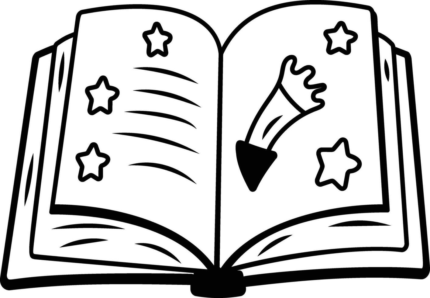 A hand drawn icon depicting kids storybook vector