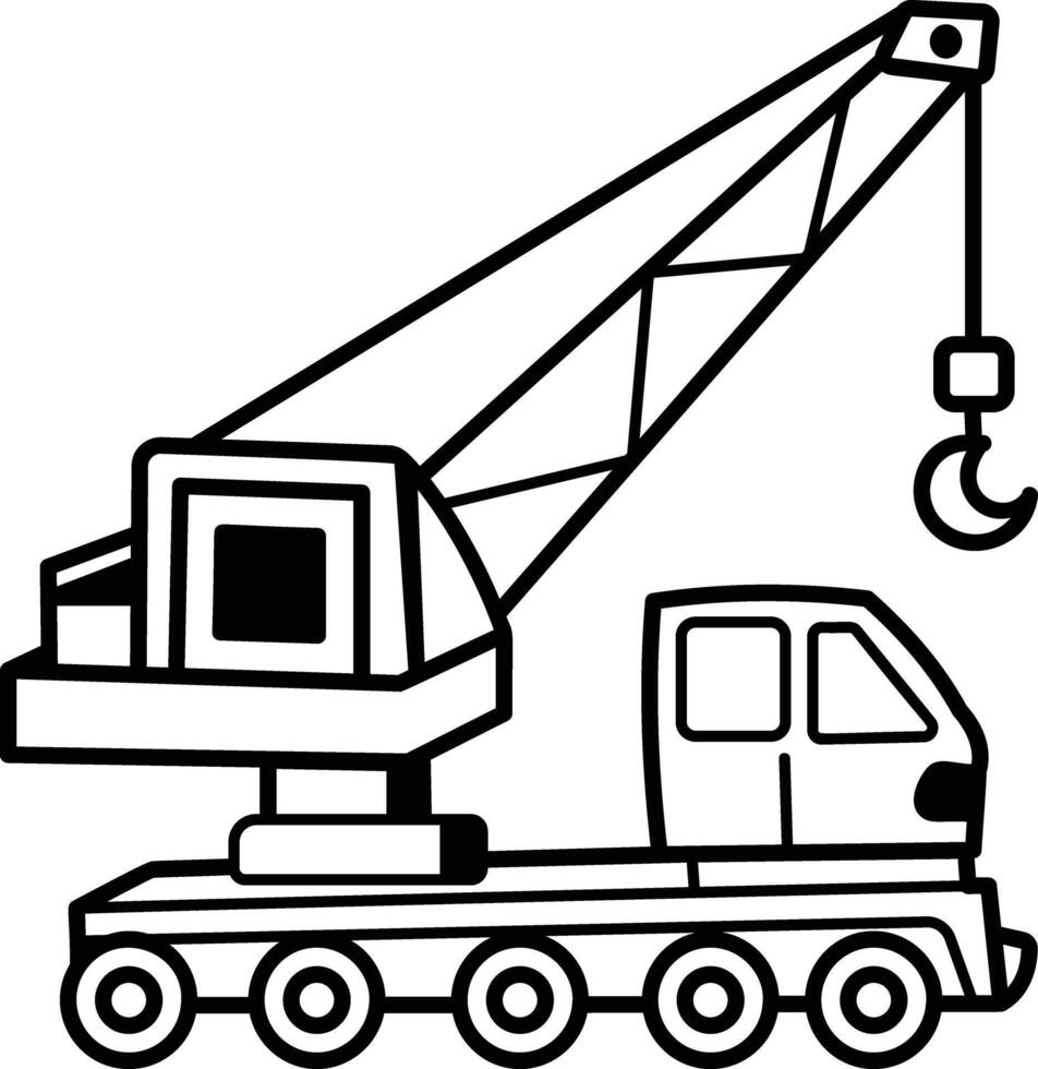 Doodle icon of a crane toy vector