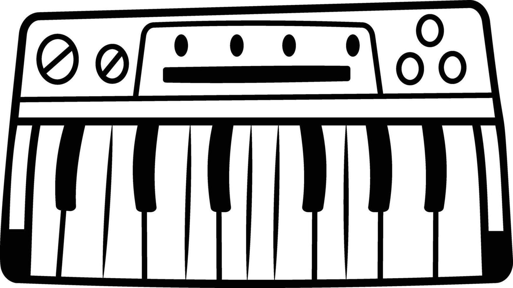 Doodle style icon depicting a piano toy vector
