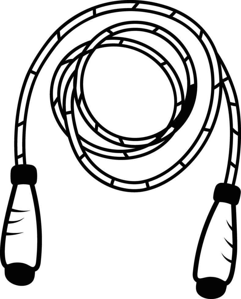 Doodle style icon of a skipping rope vector