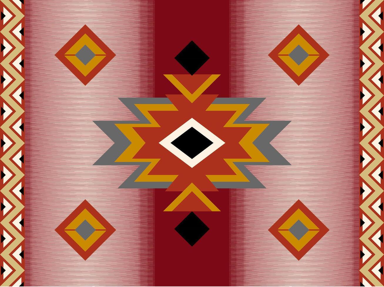Ethnic seamless pattern. Tribal geometric background. Boho ornament. Navajo pattern design. Native American style. clothing, textile, background, wallpaper, carpet, embroidery, print vector