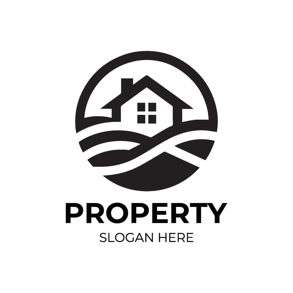 property logo template design illustration vector