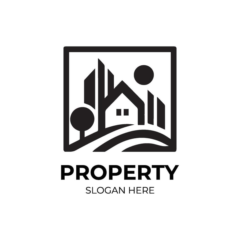 property logo design template vector