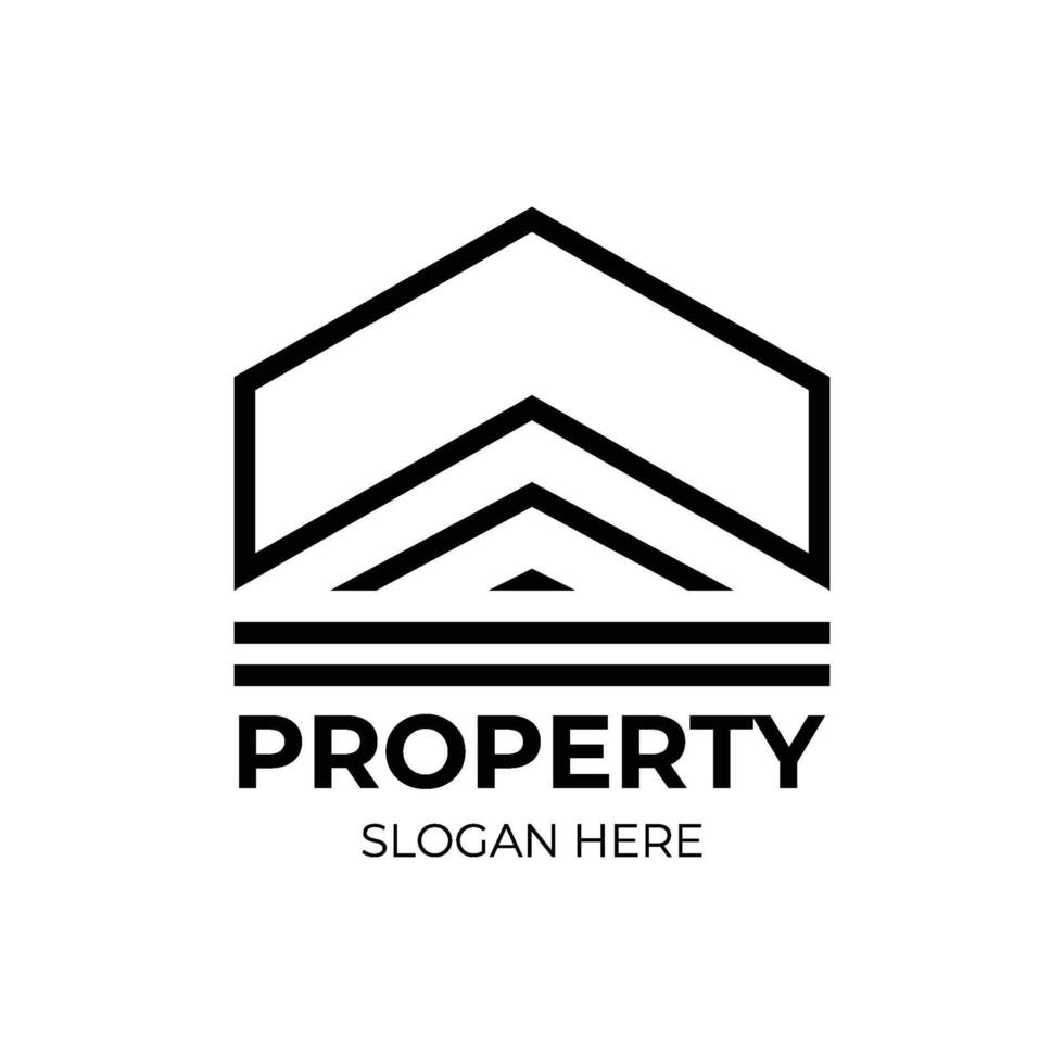 property logo template for house, property, apartement, landmark, real estate vector