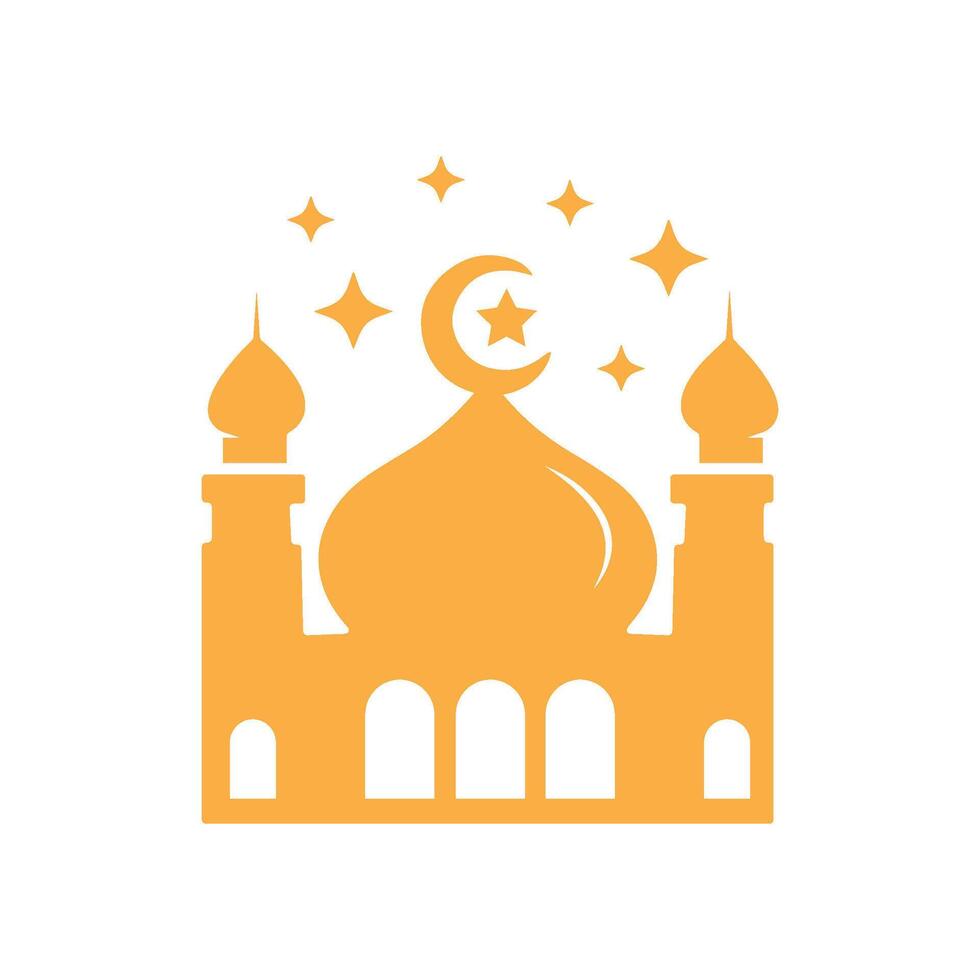islamic mosque icon logo design vector