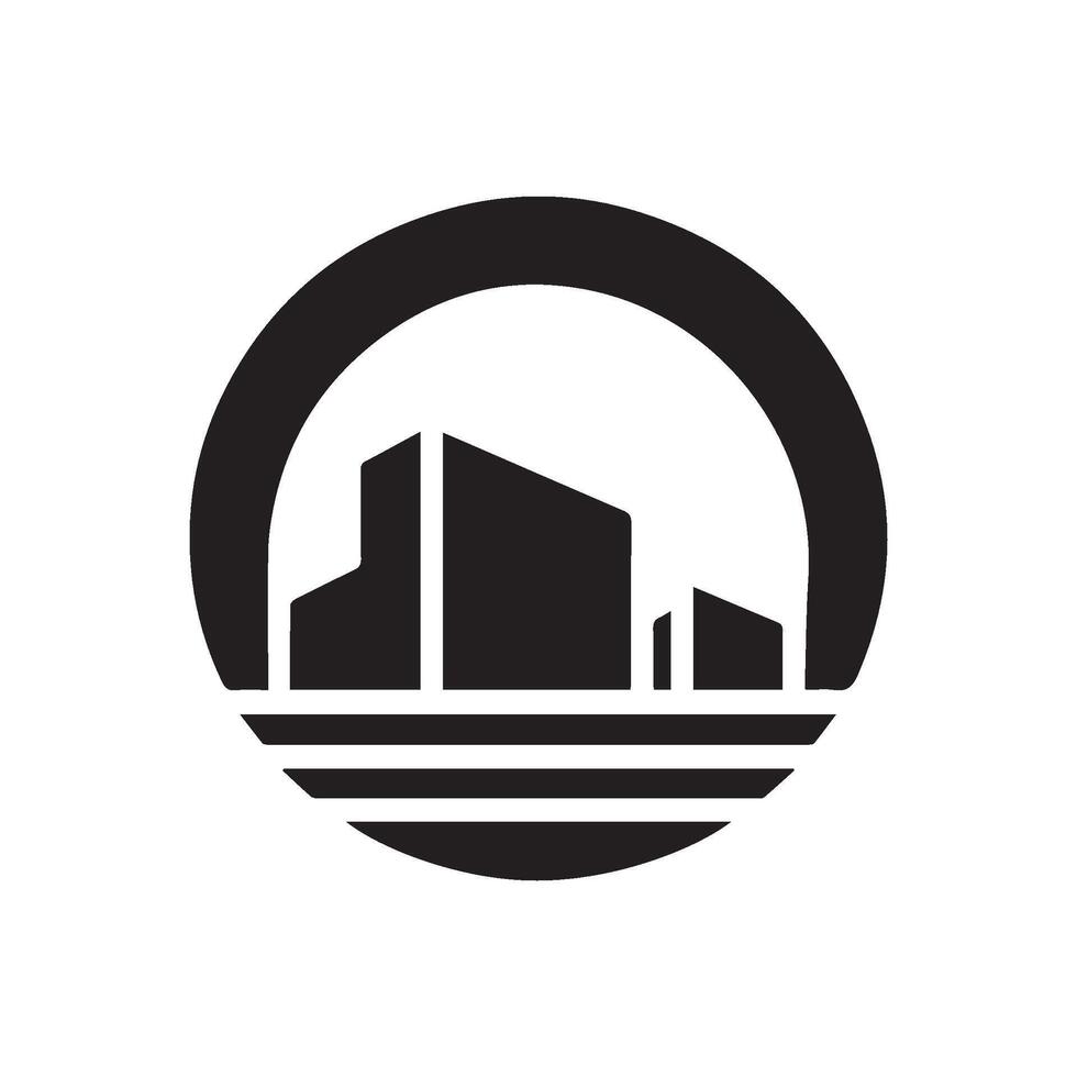 logo of a building, landmark, city, template design vector