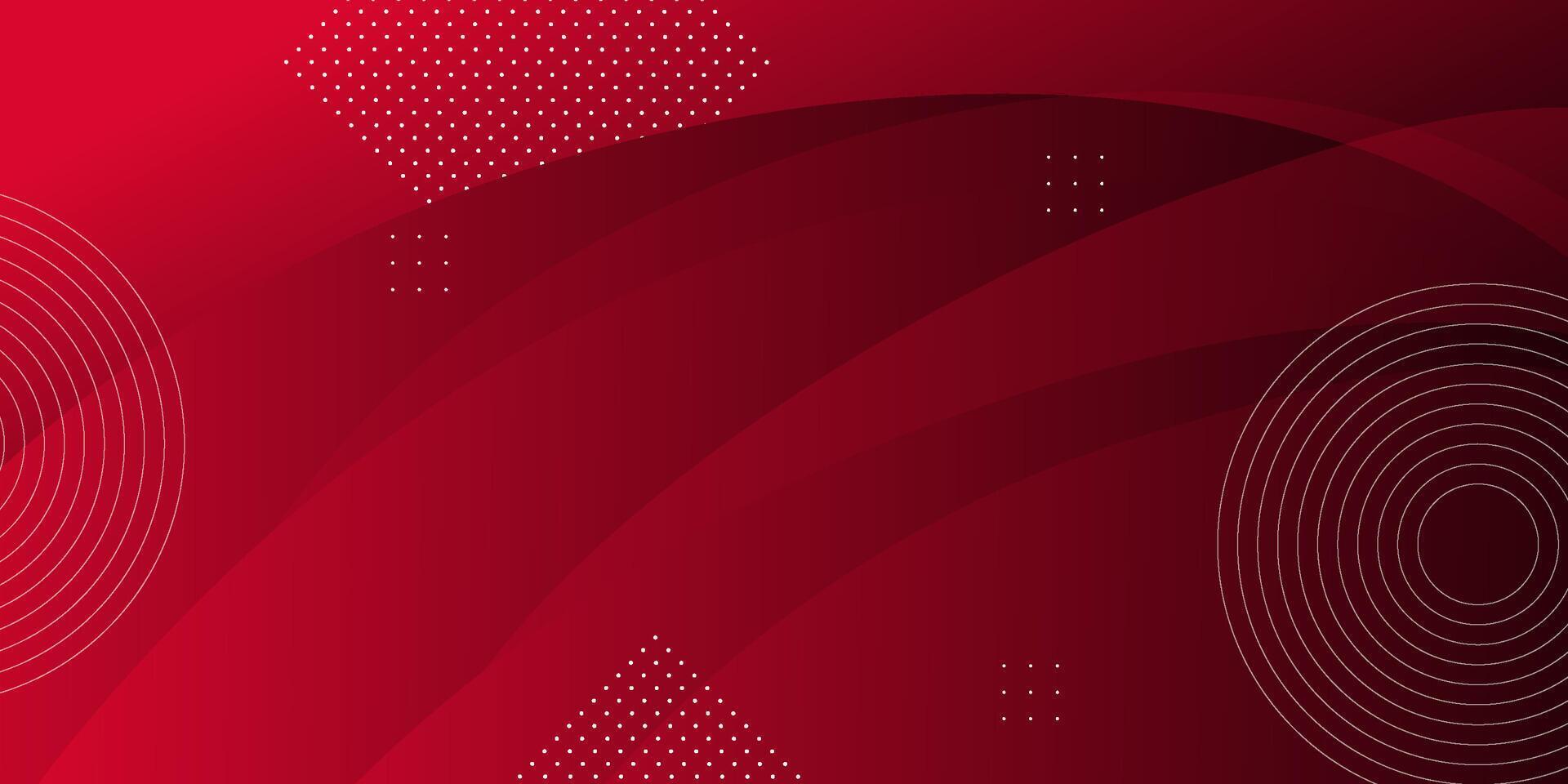Abstract red wave geometric banner background with 3d look and simple pattern. eps10 vector