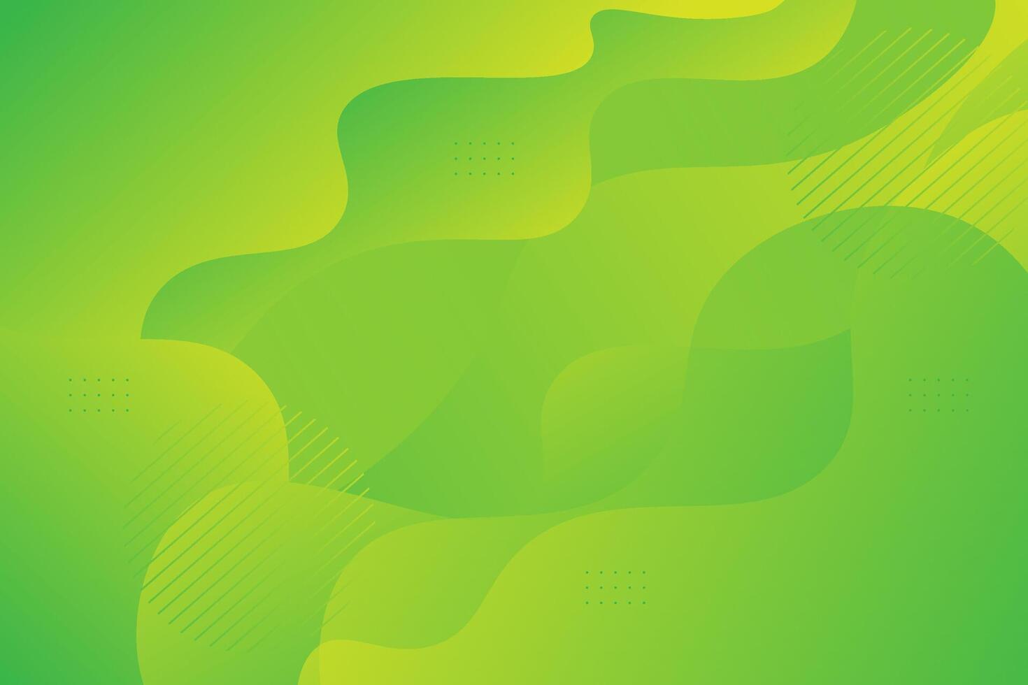 Green abstract geometric background with wave and line pattern. Fresh background, bright design. Eps10 vector