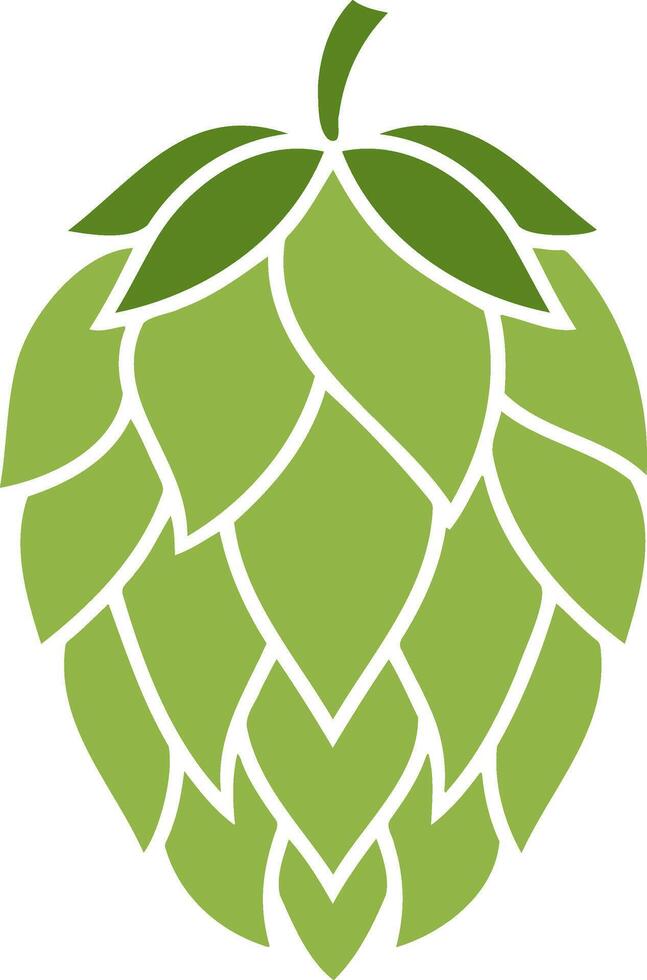 Hop cone icon isolated Design green element for restaurant menu craft beer pub brewery vector