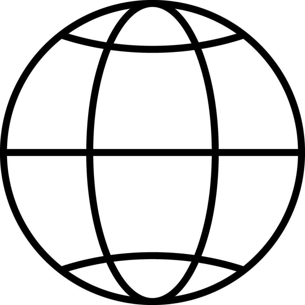 Globe design. Logo global eco of ground Outline World icon vector