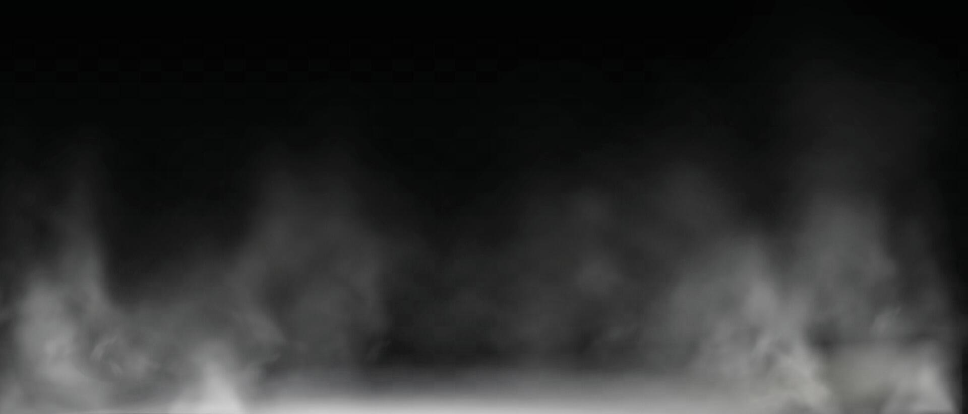 Fog or smoke isolated transparent special effect of background. design of smog vector