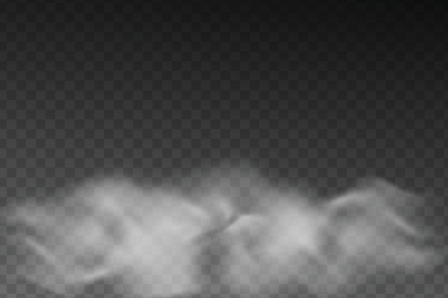Fog or smoke isolated transparent special effect of background vector