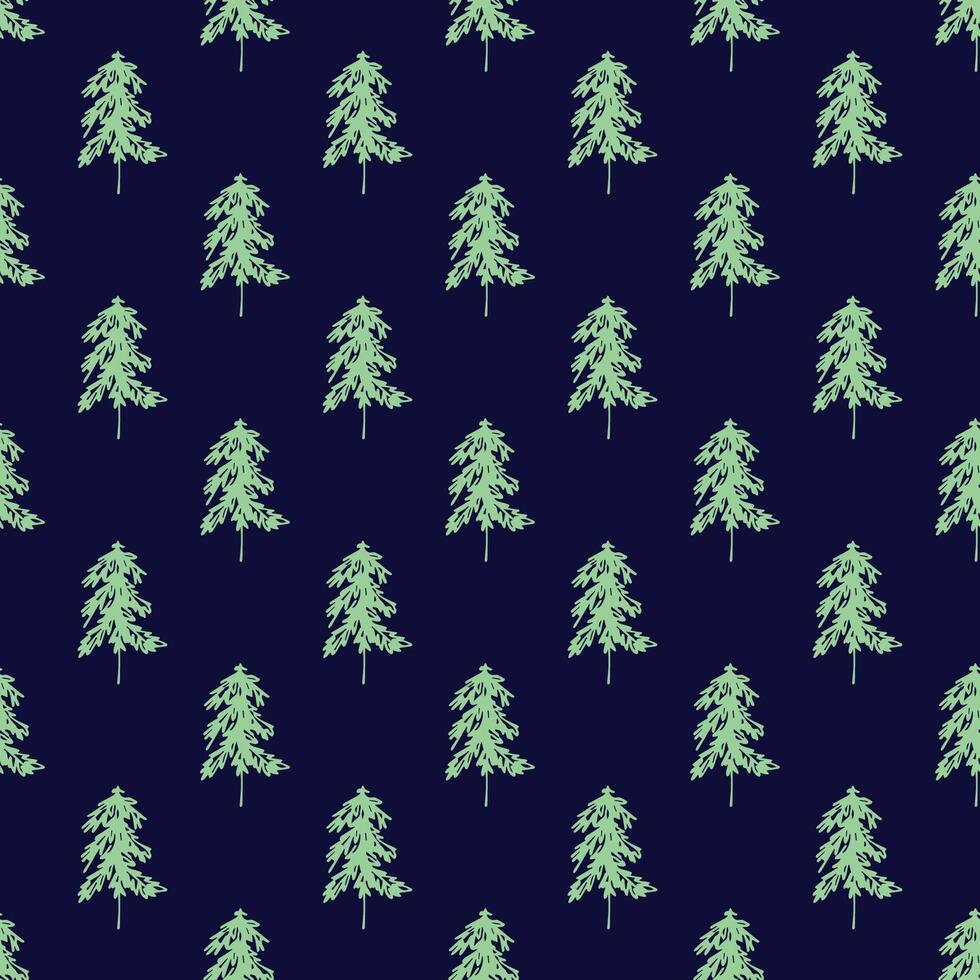 Seamless pattern with geometric minimal scandinavian Christmas tree doodle for decorative print, wrapping paper, greeting cards and fabric 5 vector