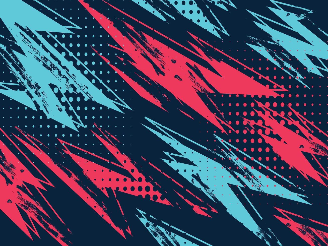 Dynamic Abstract Pattern With Vibrant Red and Blue Streaks on Dark Background vector
