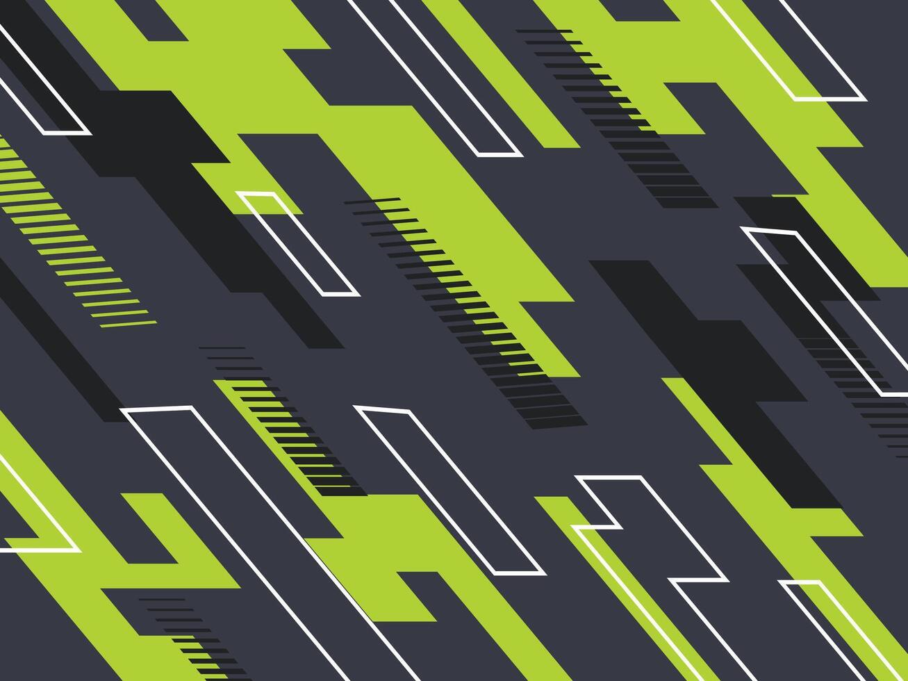 Abstract Geometric Pattern with Green and Gray Lines vector