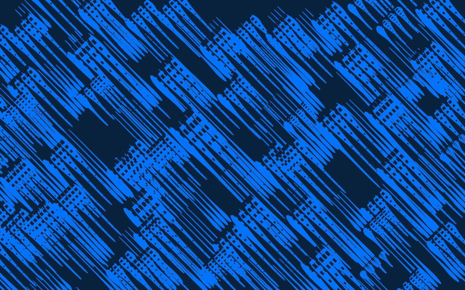 Abstract Blue Pattern of Linear Geometric Shapes on Dark Background vector