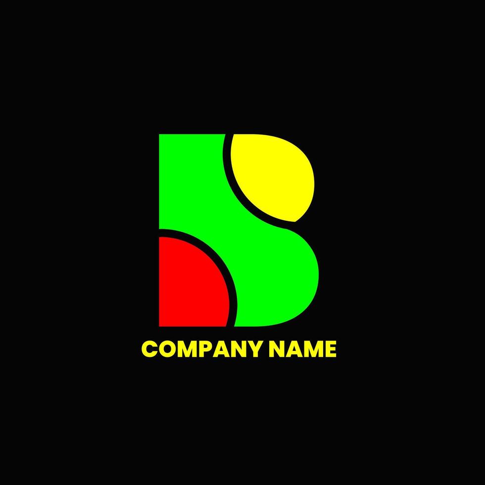 B letter abstract logo design vector