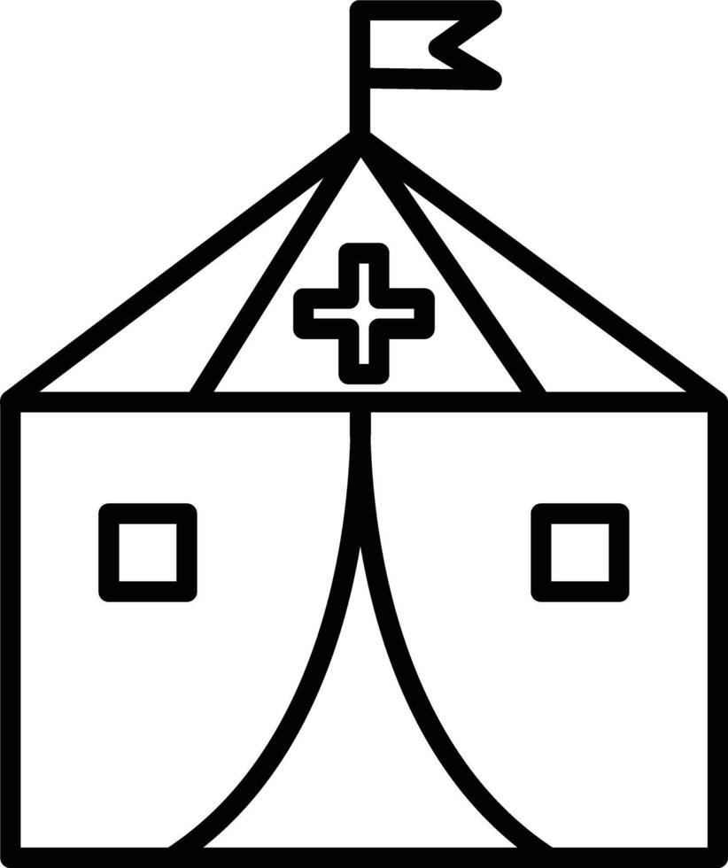 Refugee Camp Illustration Icon vector