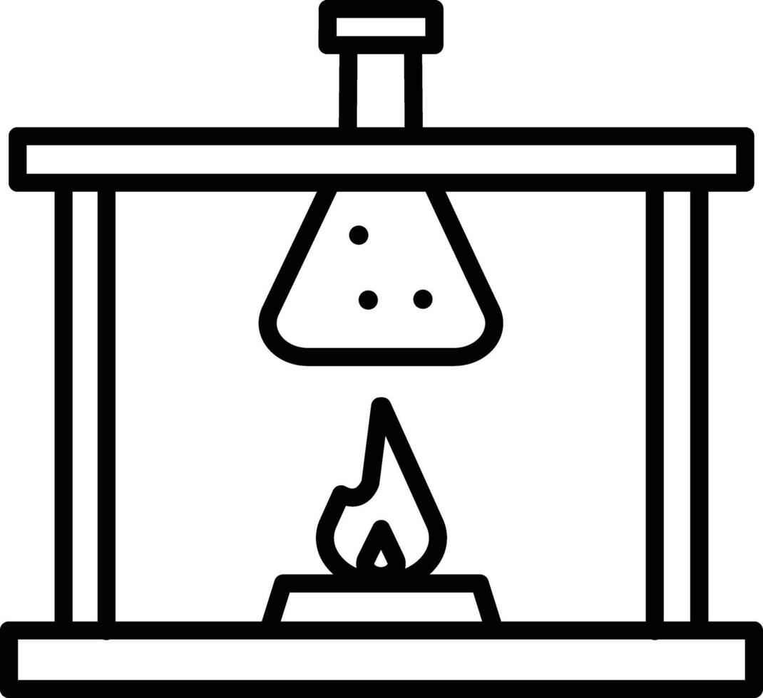 Bunsen Burner Illustration Icon vector