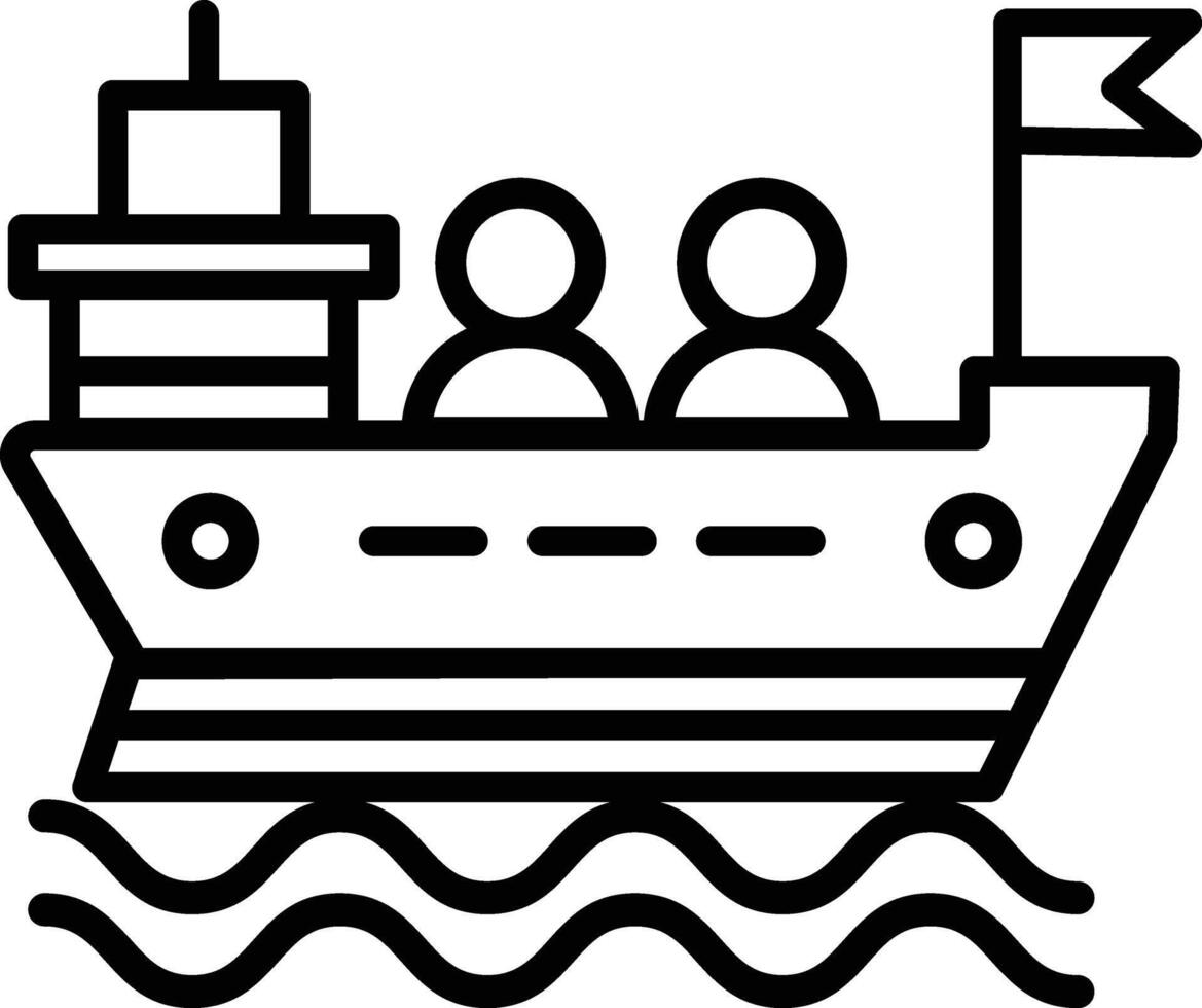 Refugee Illustration Icon vector