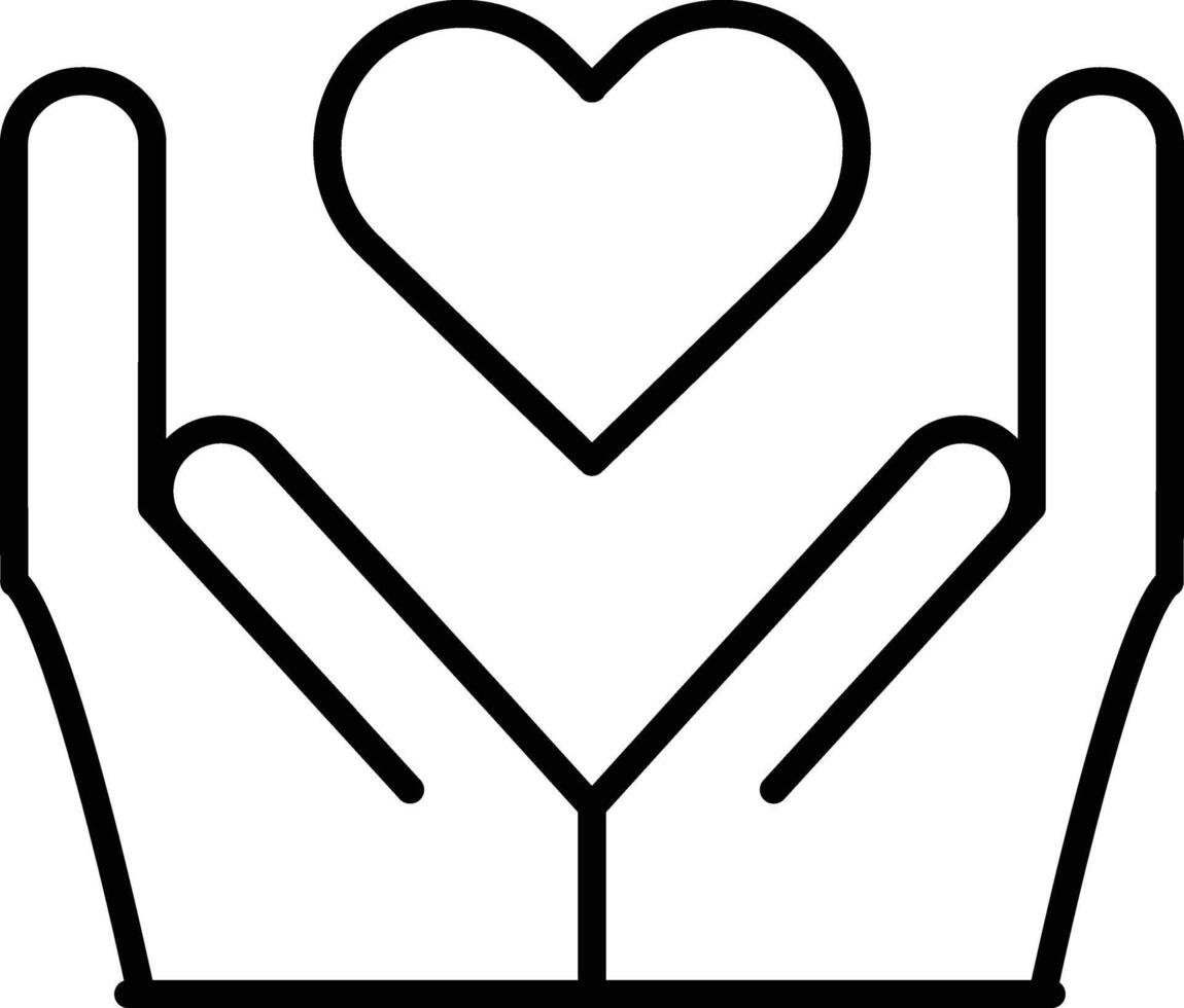 Compassionate Hands Illustration Icon vector