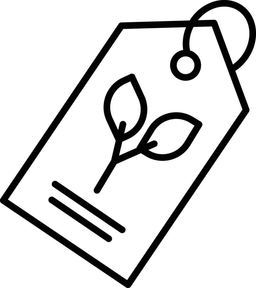 Eco Tag Illustration Icon vector