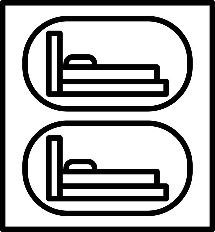 Capsule Hotel Illustration Icon vector