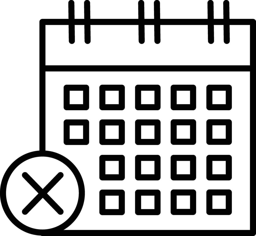 Booking Cancel Illustration Icon vector