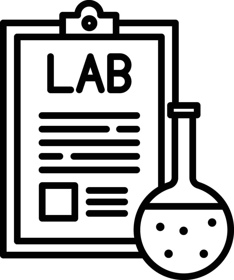 Lab Report Illustration Icon vector