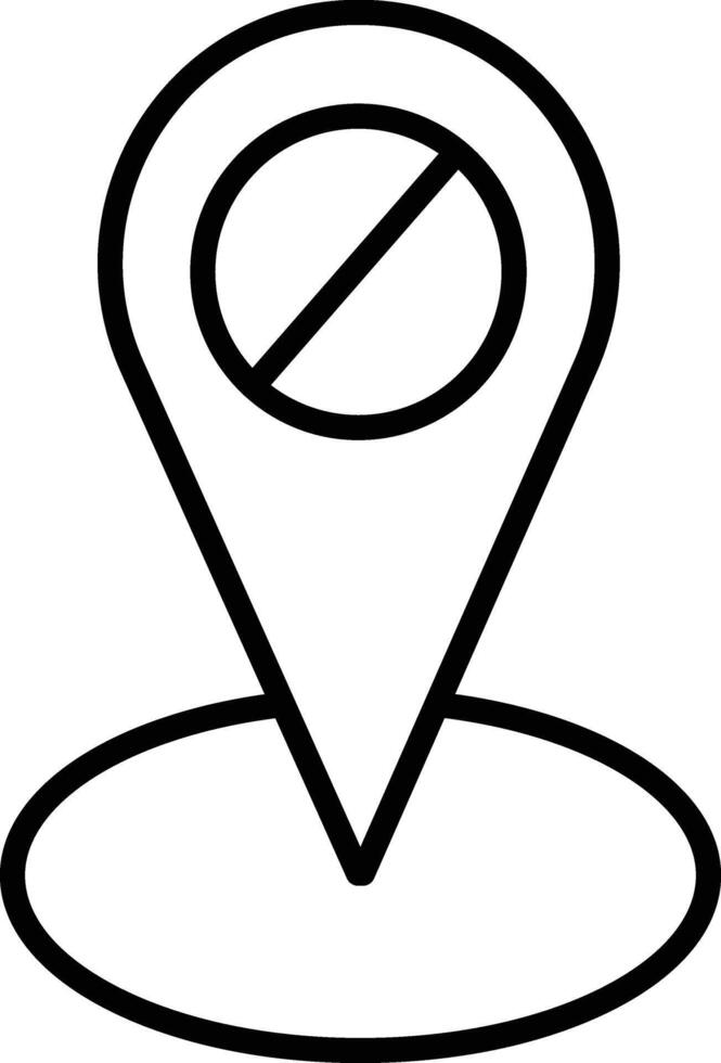 Restricted Area Illustration Icon vector