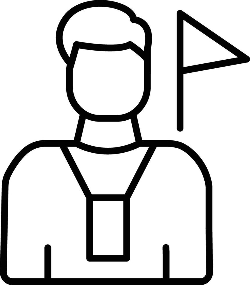 Tour Guide Illustration Icon vector
