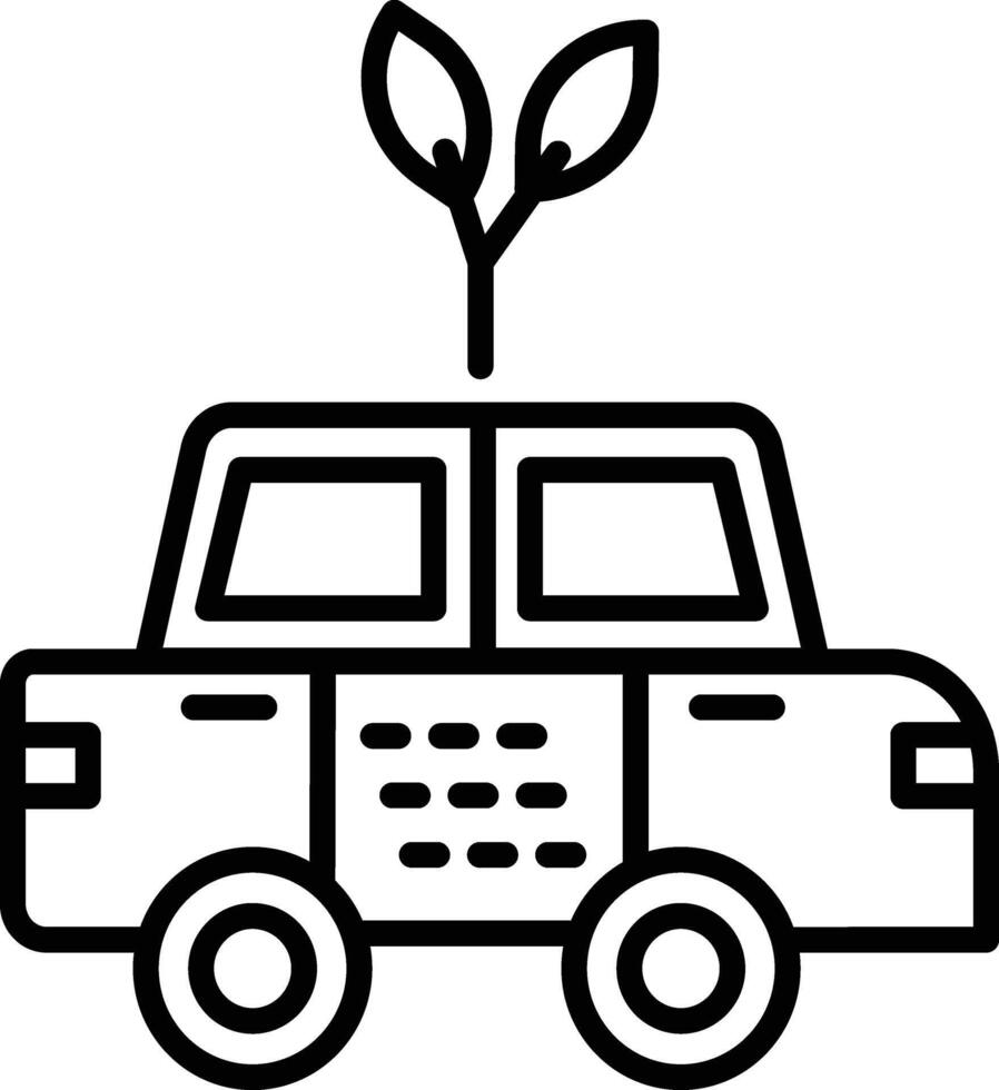 Eco Car Illustration Icon vector