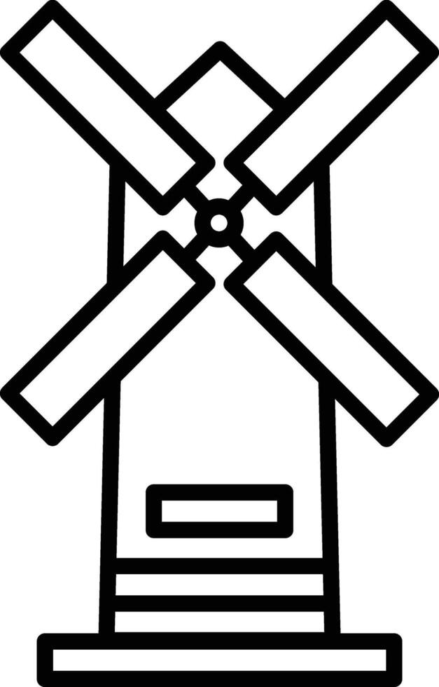 Wind Mill Illustration Icon vector