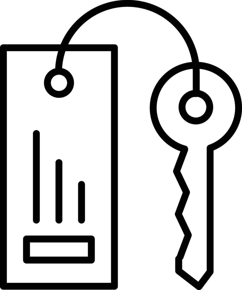 Room Key Illustration Icon vector