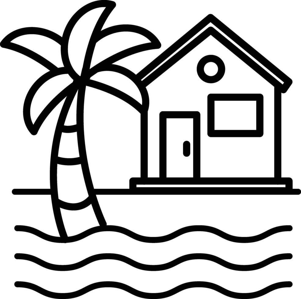 Resort Illustration Icon vector