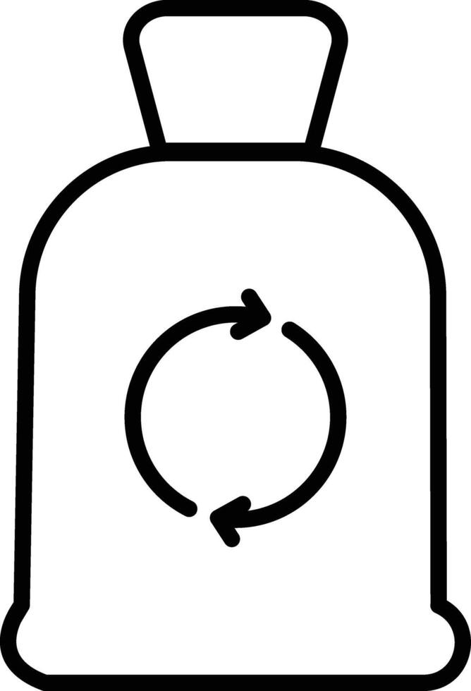 Recycle Bag Illustration Icon vector