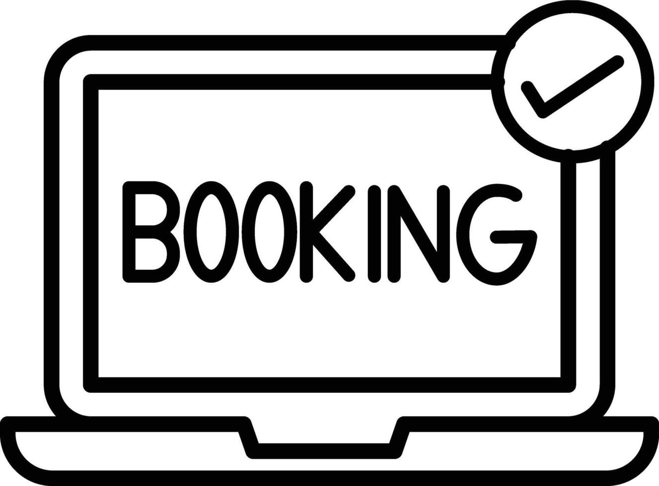 Hotel Booking Illustration Icon vector