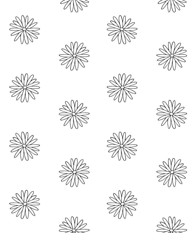 Seamless pattern of flower vector