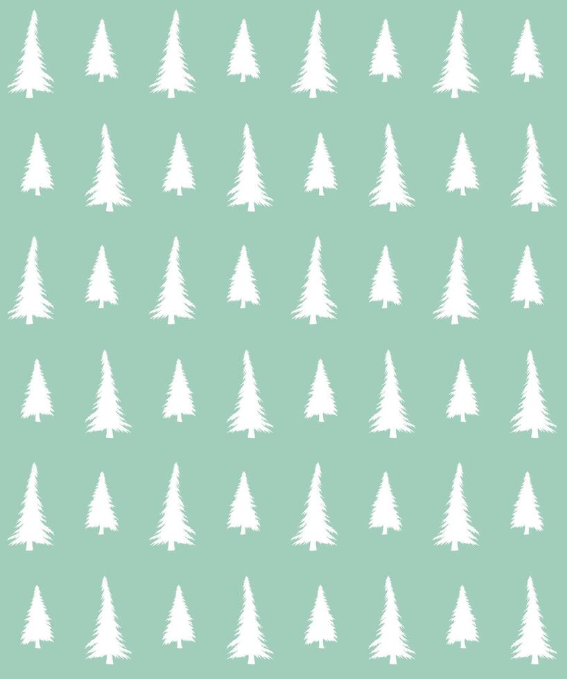 Pattern of sketch many spruce trees vector