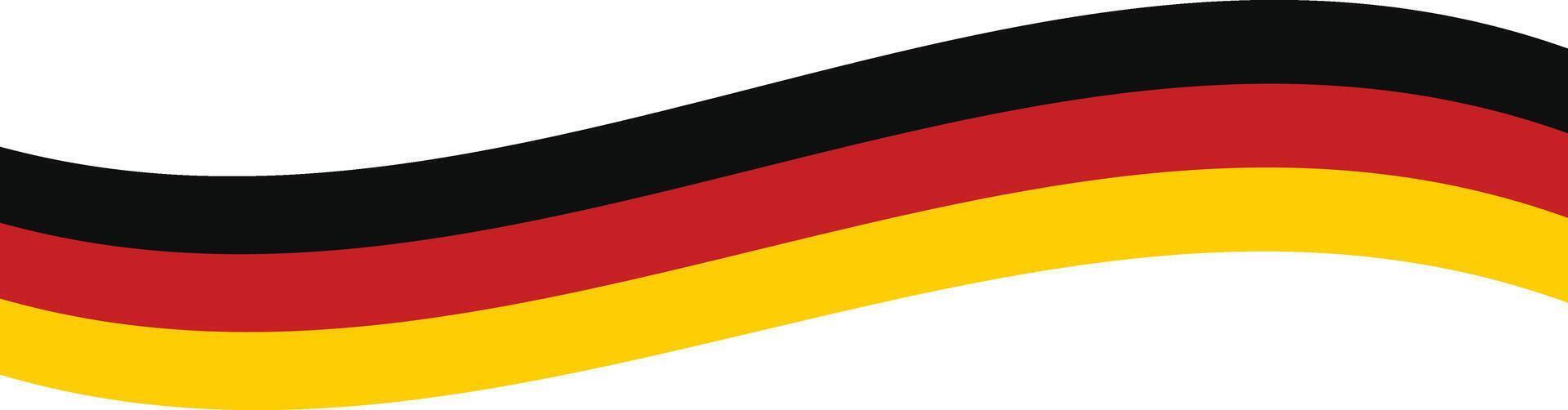 Stylized German Flag with Wavy Stripes on a White Background vector