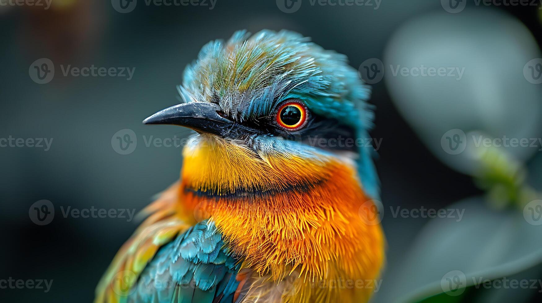 Juvenile European Bee eater Merops apiaster with green blue and yellow plumage native to Italy Europe photo