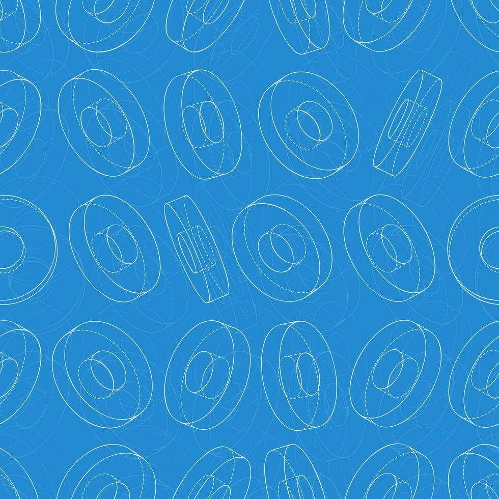 Mechanical engineering drawings on blue background. Cutter, assembly tool with replaceable multi-faceted plate. Technical Design. Cover. Blueprint. illustration vector