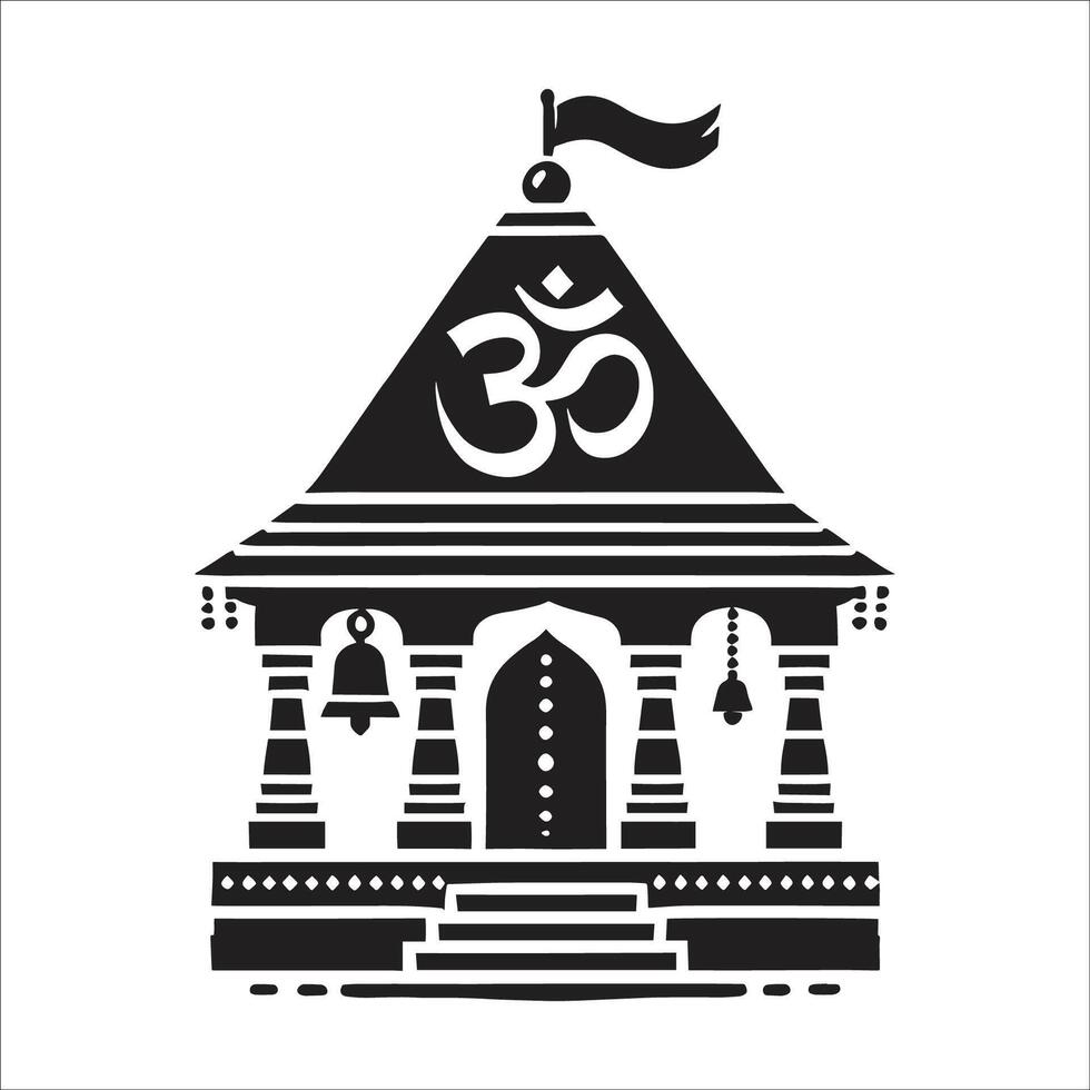 Indian Temple Icon vector