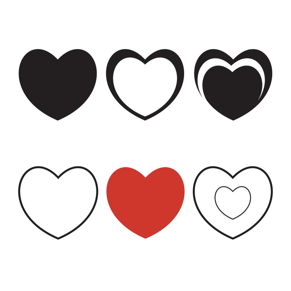 Love Heart icon set. for mobile concept and web design. vector