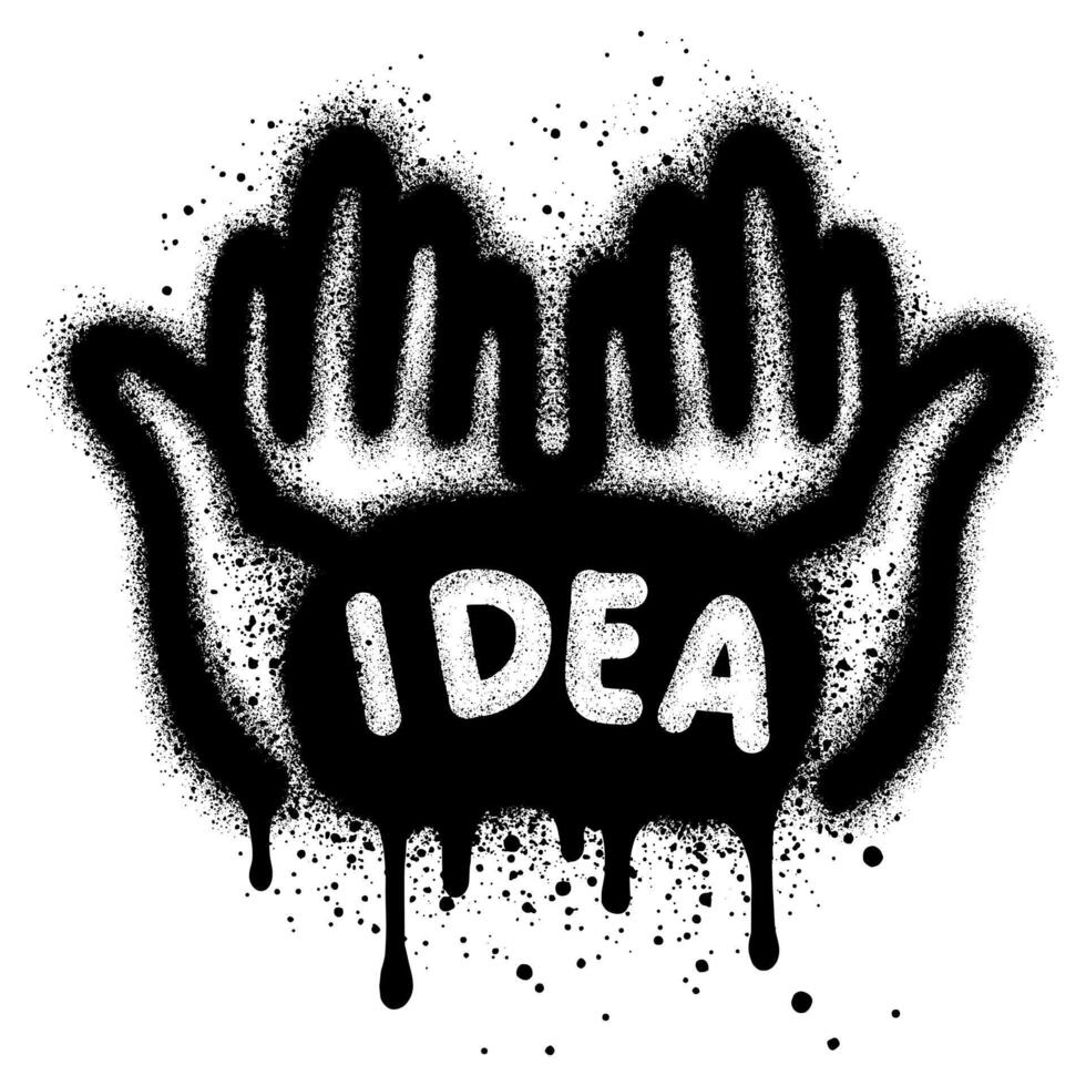 graffiti idea with human hand vector